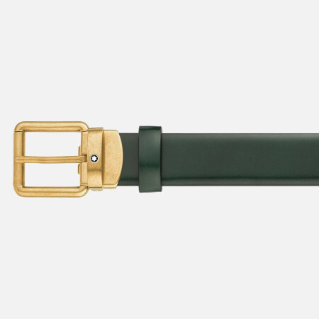 Ceinture Montblanc en cuir vert brossé de 30mm