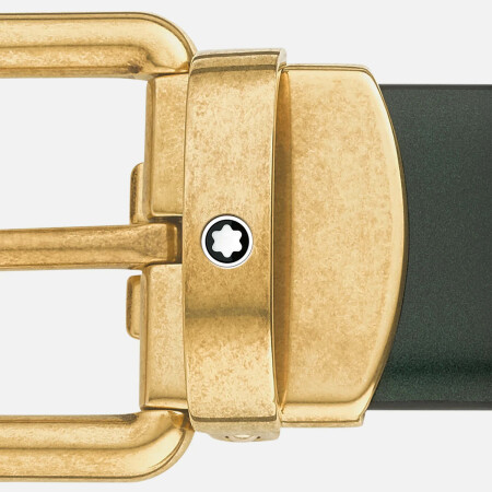 Ceinture Montblanc en cuir vert brossé de 30mm