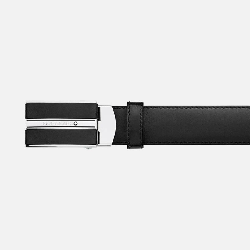 Ceinture Montblanc Meisterstück en cuir noir de 30mm