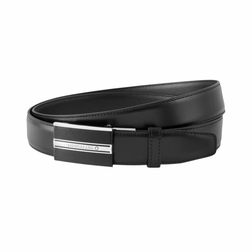 Ceinture Montblanc Meisterstück en cuir noir de 30mm