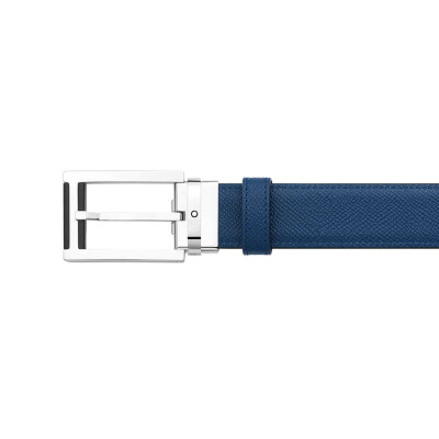 Montblanc Affaires black/blue 30mm reversible leather belt