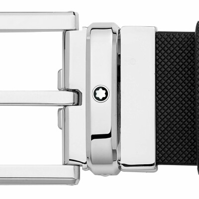 Montblanc Black 35mm leather belt