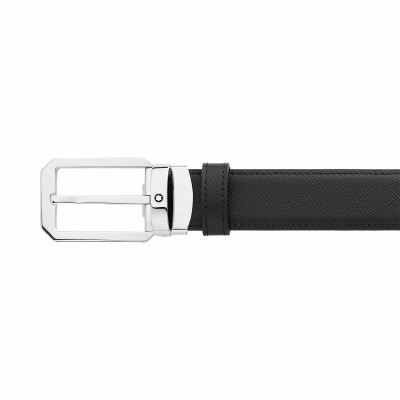 Ceinture Montblanc réversible de 30mm en cuir noir/marron