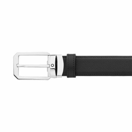 Ceinture Montblanc réversible de 30mm en cuir noir/marron