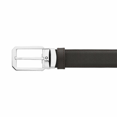 Montblanc Black/brown 30mm reversible leather belt