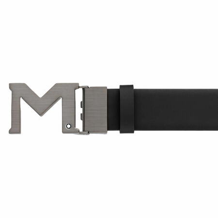 Montblanc M buckle black 35mm leather belt