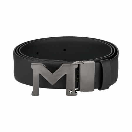 Montblanc M buckle black 35mm leather belt