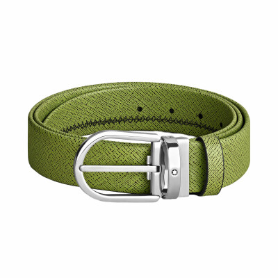 Montblanc Horseshoe Buckle Multilime 35mm leather belt