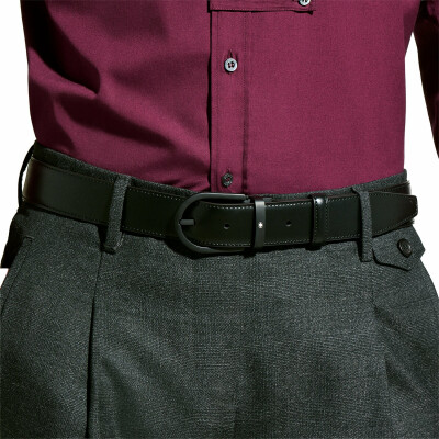 Montblanc Horseshoe Buckle Black 35mm leather belt