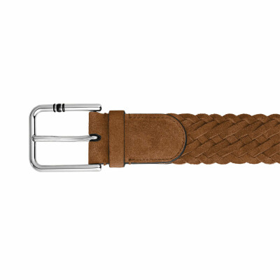 Ceinture Montblanc 35mm en daim avec boucle carrée Meisterstück M