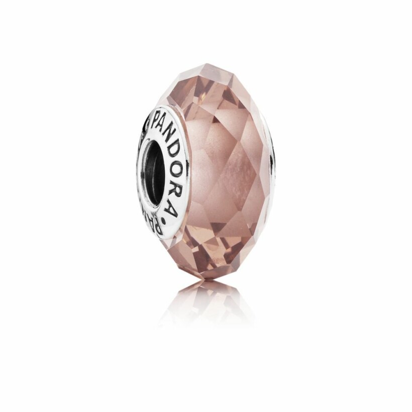 Charm Pandora Cristal Facetté Rose Chair en argent