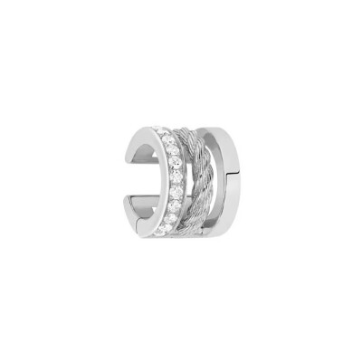 Clip d'oreille FRED Force 10 Rise en or blanc et diamants