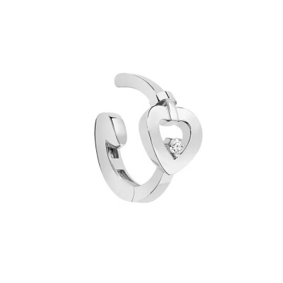 Mono clip d'oreille FRED Pretty Woman en or blanc et diamant