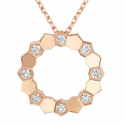 Collier Chaumet Bee de Chaumet en or rose et diamants