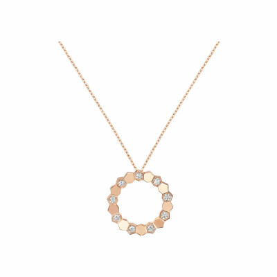 Collier Chaumet Bee de Chaumet en or rose et diamants