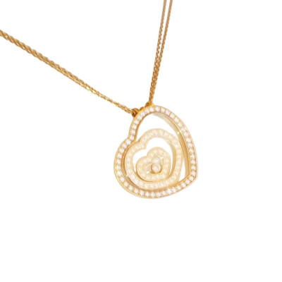 Collier Chopard Happy Spirit en or jaune et diamants 795647-0001