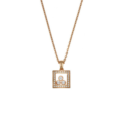 Pendentif Chopard Happy Diamonds en or rose et diamants