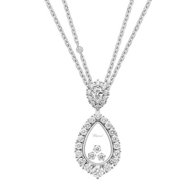 Collier Chopard Happy Diamonds Joaillerie en or blanc et diamants