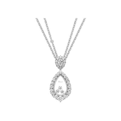 Collier Chopard Happy Diamonds Joaillerie en or blanc et diamants
