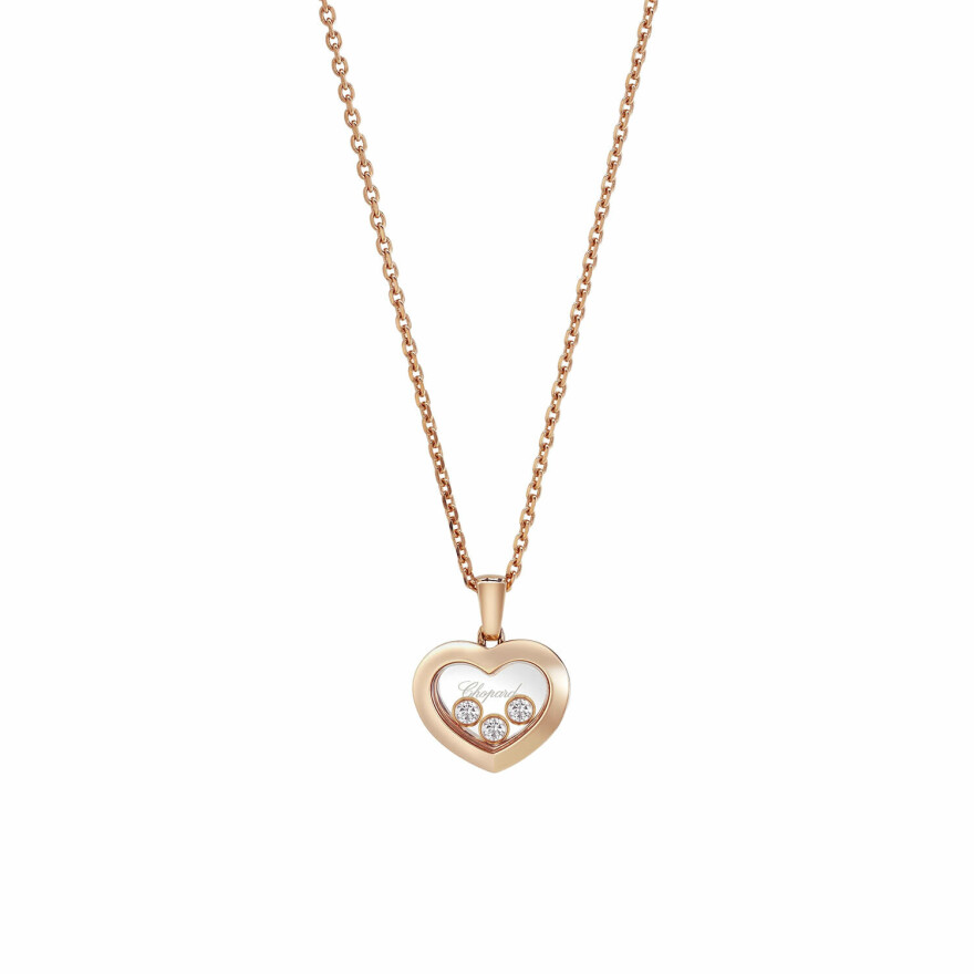 Pendentif Chopard Happy Diamonds Icons en or rose éthique et diamants