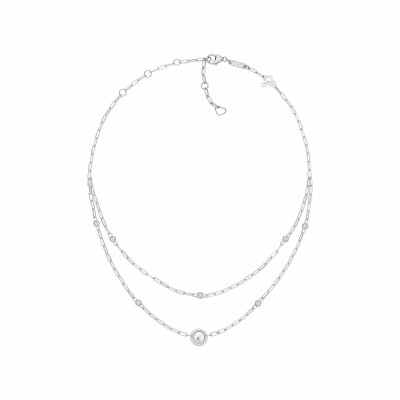 Collier Chopard Happy Diamonds Icons en or blanc et diamants