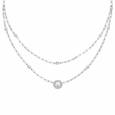 Collier Chopard Happy Diamonds Icons en or blanc et diamants