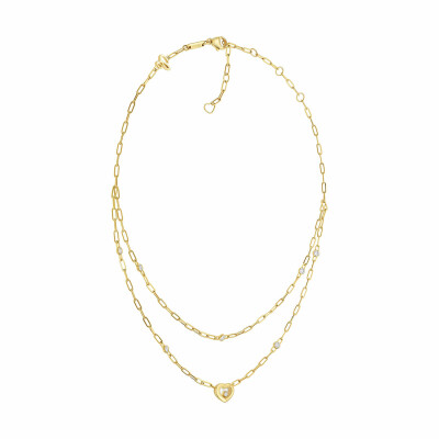 Collier Chopard Happy Diamonds Icons en or jaune et diamants