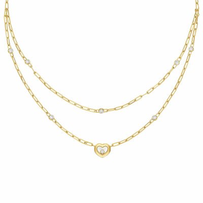 Collier Chopard Happy Diamonds Icons en or jaune et diamants