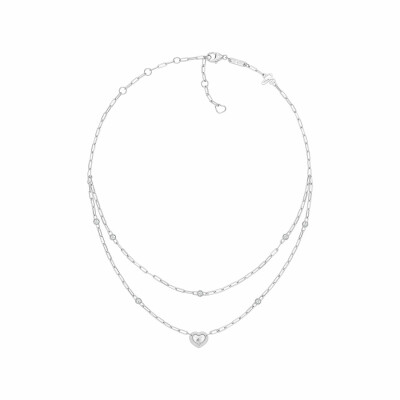 Collier Chopard Happy Diamonds Icons en or blanc et diamants