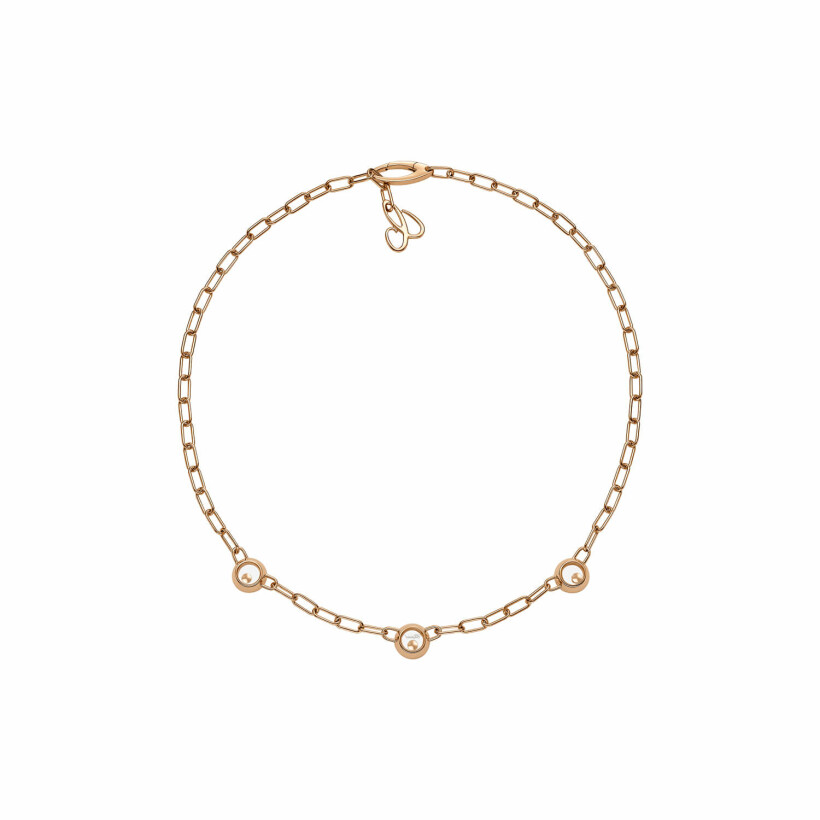 Chopard Happy Diamonds Icons necklace, ethical rose gold and diamonds