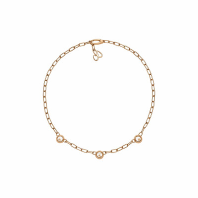 Collier Chopard Happy Diamonds Icons en or rose éthique et diamants