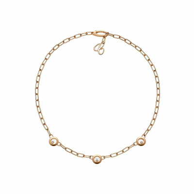 Collier Chopard Happy Diamonds Icons en or rose éthique et diamants