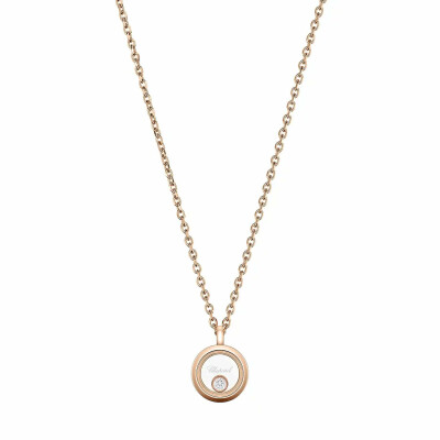 Collier Chopard Happy Diamonds Icons en or rose et diamants