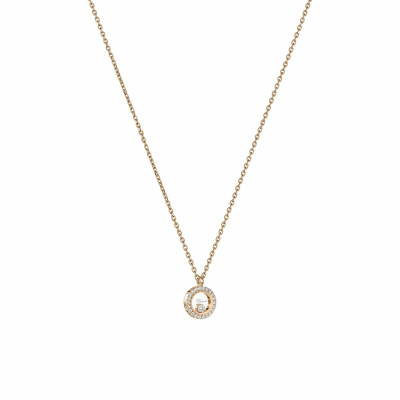 Collier Chopard Happy Diamonds Icons en or rose et diamants