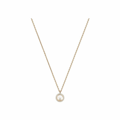 Collier Chopard Happy Diamonds Icons en or rose et diamants