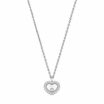 Collier Chopard Happy Diamonds Icons en or blanc et diamants