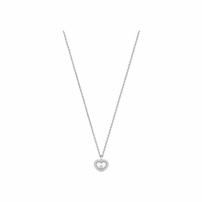 Collier Chopard Happy Diamonds Icons en or blanc et diamants