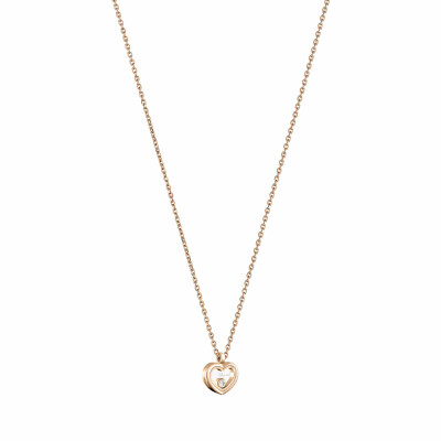Collier Chopard Happy Diamonds Icons en or rose et diamants