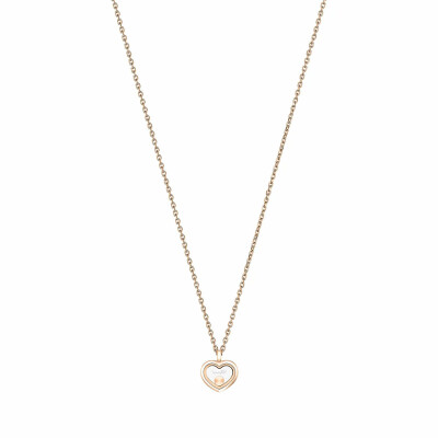 Collier Chopard Happy Diamonds Icons en or rose et diamants
