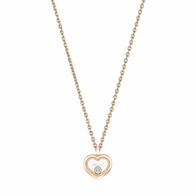Collier Chopard Happy Diamonds Icons en or rose et diamants