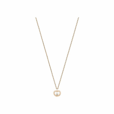 Collier Chopard Happy Diamonds Icons en or rose et diamants