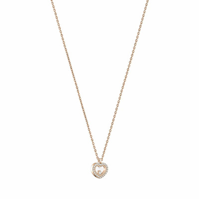 Collier Chopard Happy Diamonds Icons en or rose et diamants