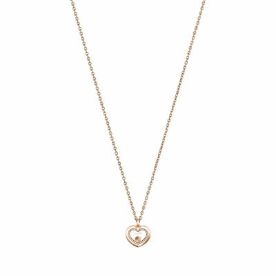 Collier Chopard Happy Diamonds Icons en or rose et diamants