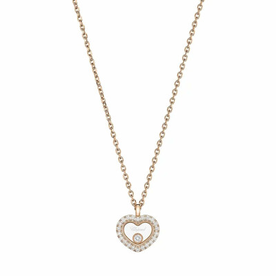 Collier Chopard Happy Diamonds Icons en or rose et diamants