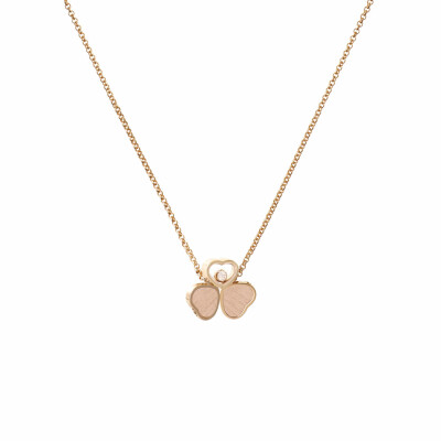 Chopard Happy Hearts Wings necklace, ethical rose gold and diamond