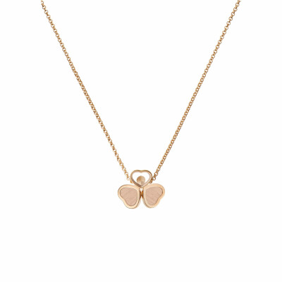 Chopard Happy Hearts Wings necklace, ethical rose gold and diamond