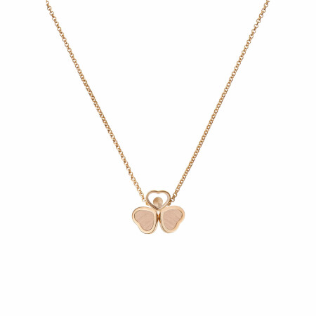 Chopard Happy Hearts Wings necklace, ethical rose gold and diamond