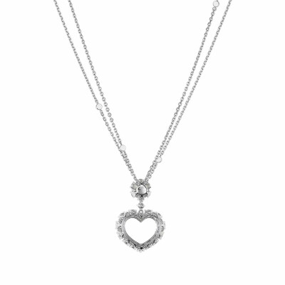 Pendentif Chopard L'Heure du Diamant en or blanc et diamants