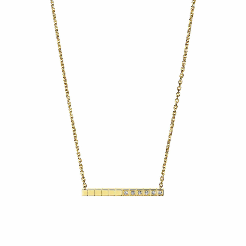 Collier Chopard Ice Cube en or jaune éthique et diamants