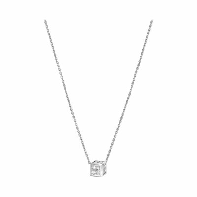 Collier Chopard Ice Cube be Cube en or blanc et diamants